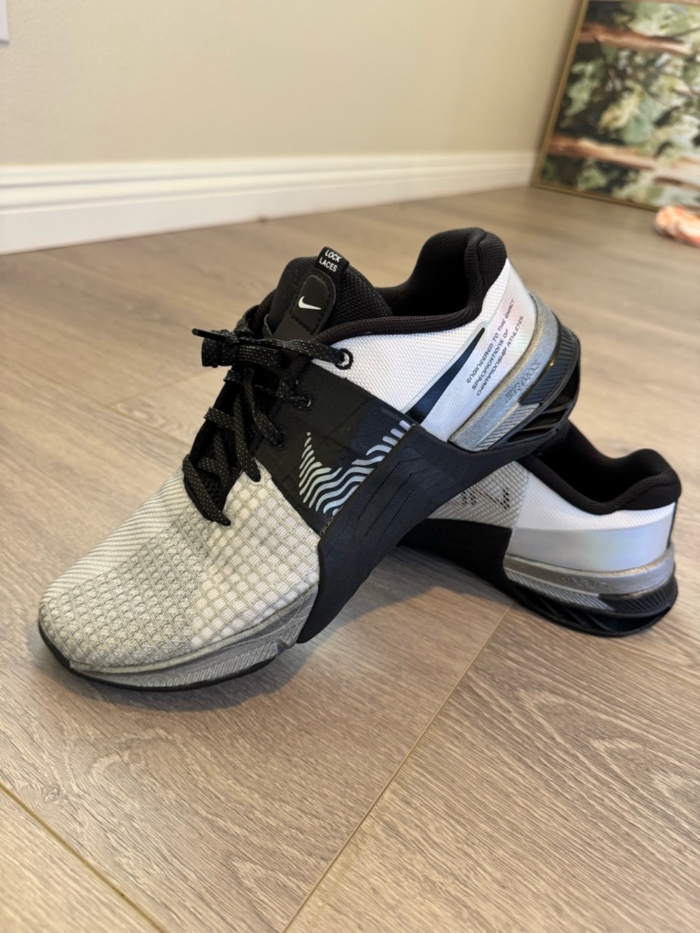 Nike Metcon 8 Premium “White Black Iridescent” Women’s Size 10|Like New|Worn 2x